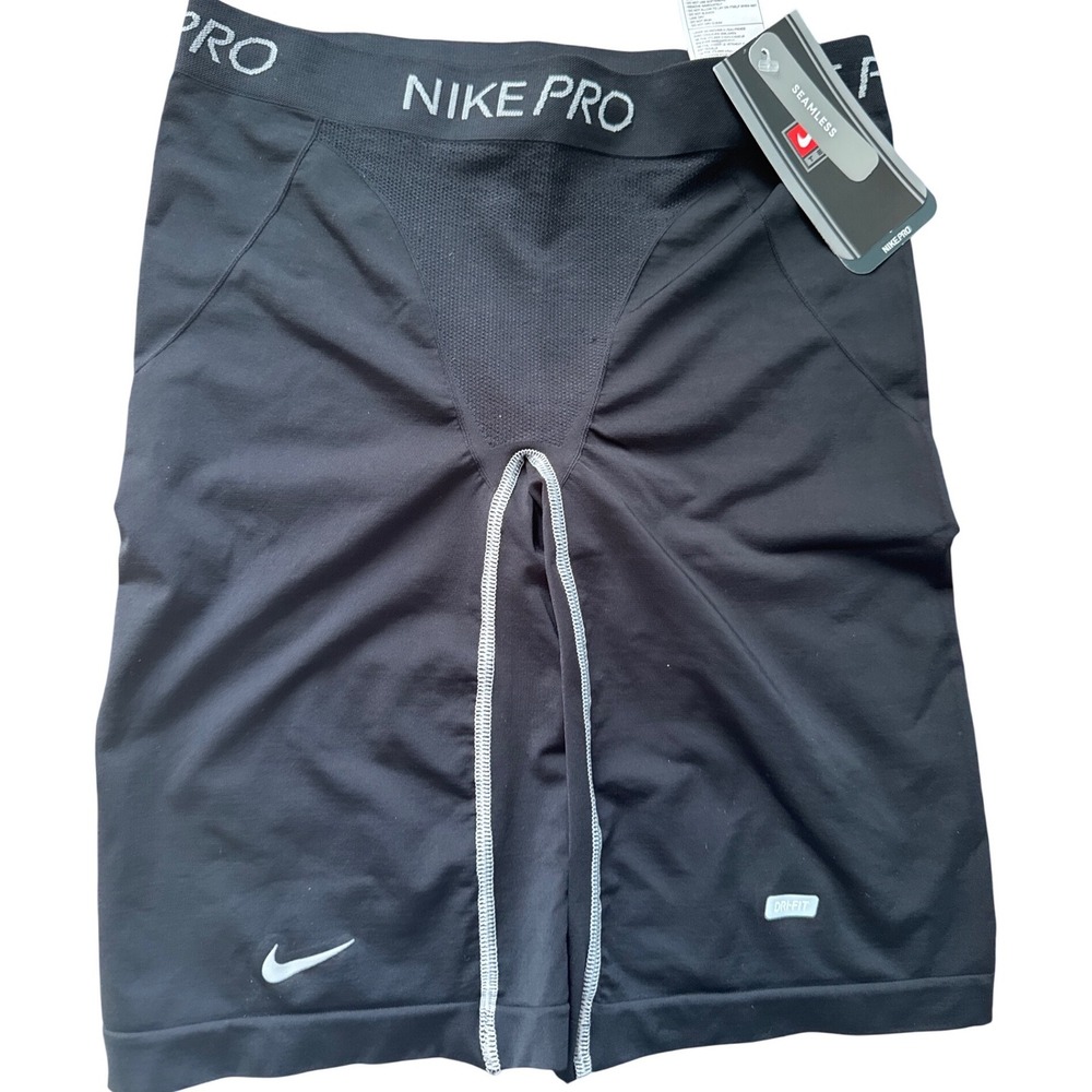 Boys Nike Pro Dri-FIT athletic compression shorts NWT XXL black seamless elastic